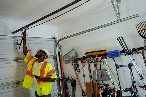 Professional Garage Door Spring Repair technician working in Spanish Lake, MO